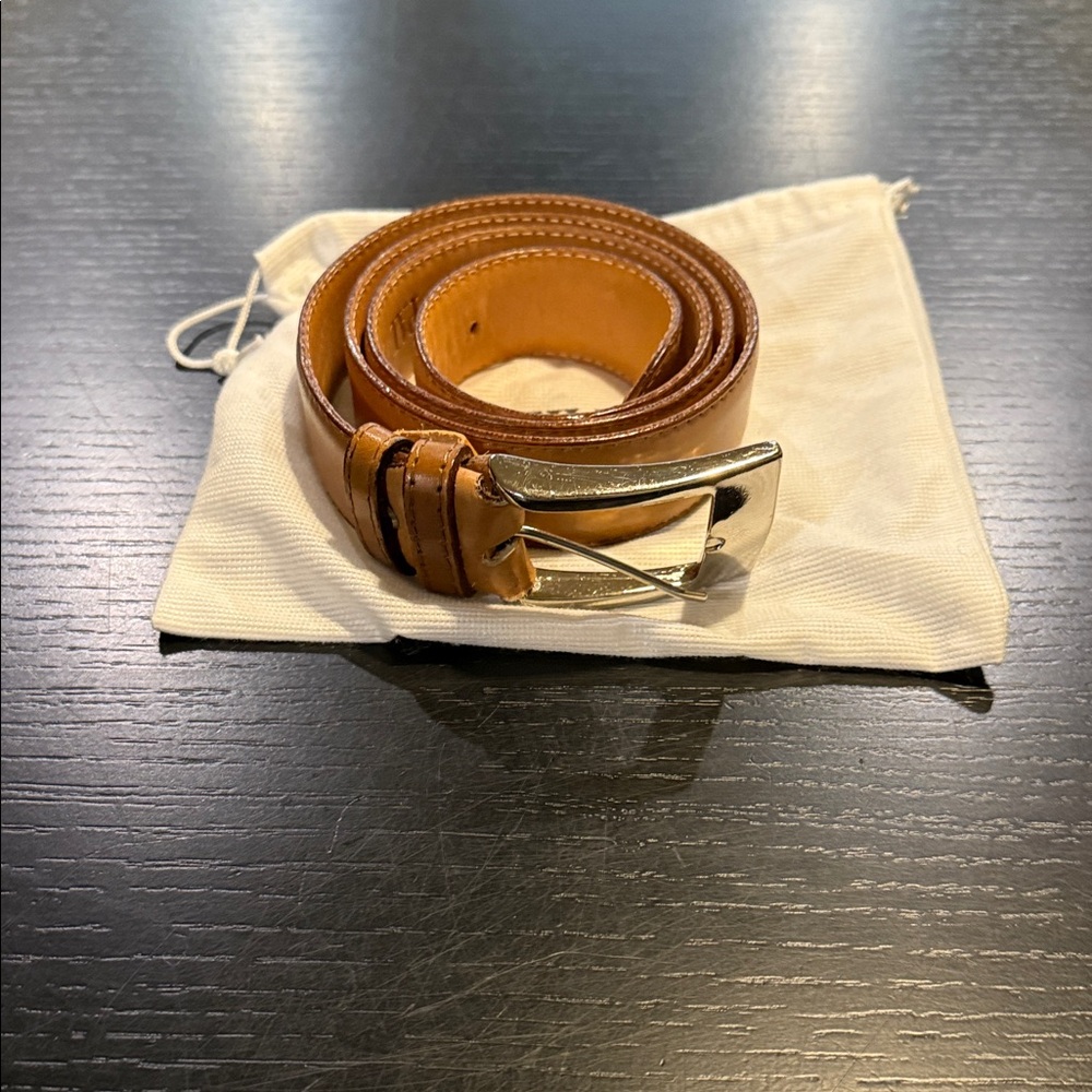 Men's Tan Leather Belt
